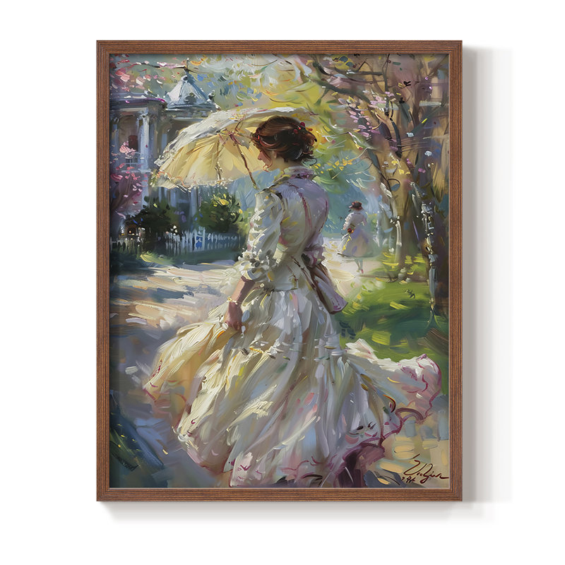 Reproduction encadrée WOMEN Series DCLIV - bois massif, H 11 po x l 9 po, Noyer