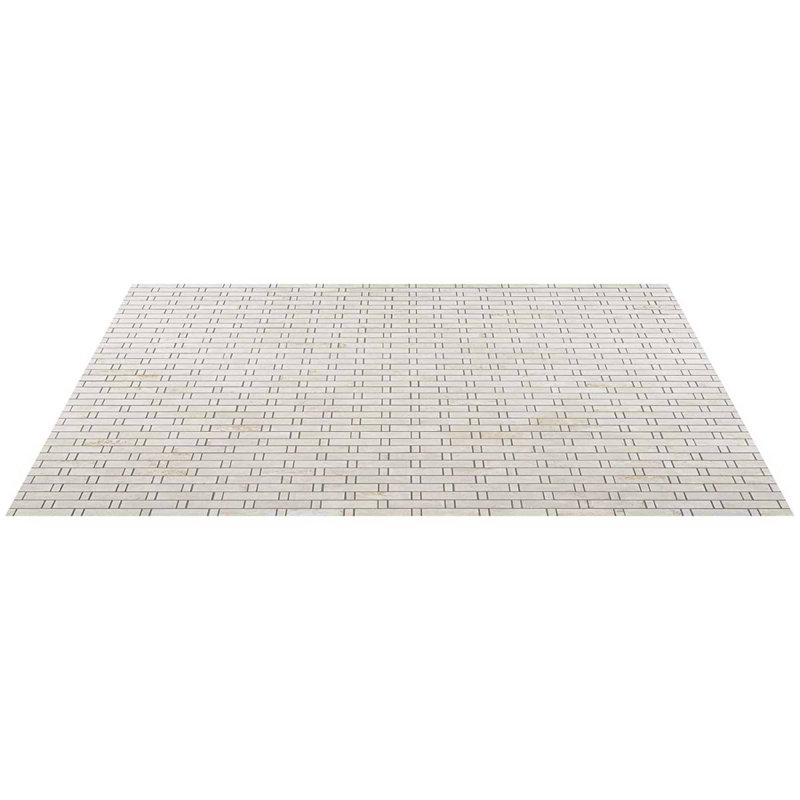 Portrait Weave Matte Porcelain Mosaic, Ivory