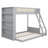 Bunk Bed With Chic Rattan Aesthetics, Bunk Bed Frame With Storage Bookshelf And LED Lighting-904871331