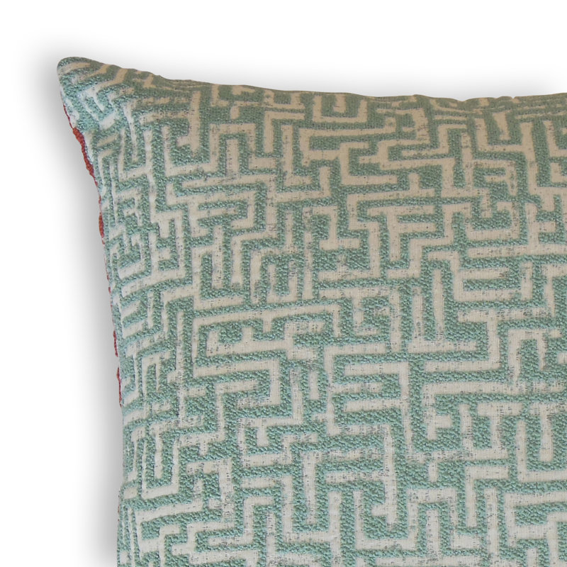 Coussin Zeref, Hauteur (18 po) x largeur (18 po), Turquoise