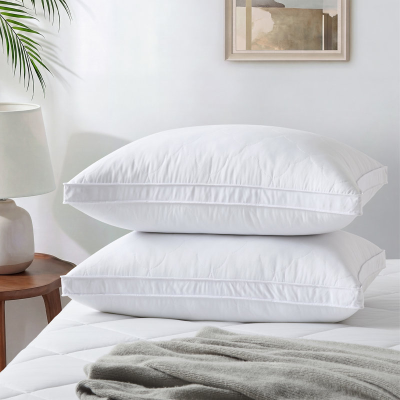 Ensemble de 2 oreillers de lit matelassés Cloud, Standard