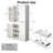 72"H Bathroom Storage Cabinet With 3 Keyboard Drawers,  6 Door Shelves Adjustable, A Slide-Out Drawer-1848590731