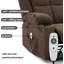 Fauteuil inclinable manuel, fauteuil inclinable en tissu rembourré avec poches latérales et structure en acier, 300 lb-1557916297