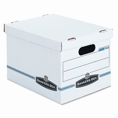 Stor/File Box w/Handles, Letter/Lgl, 12 x 15 x 10, WE/Blue, 4/Carton