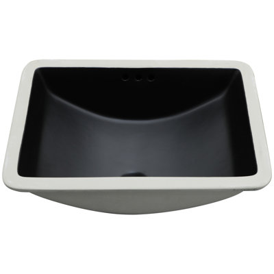 Black Ceramic Undermount Sink 21"X14.31", Minimalist Elegance, - Acid, Easy To Clean Surface 21"X14.31" Bathroom Sink, Finish, Integrated Overflow, Seamless Countertop Fit