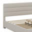 Grand lit plateforme tapissier avec lit gigogne simple et deux tiroirs