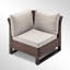 Ingvald Wicker/Rattan Outdoor Patio Armless Accent Chair With Cushions-1718496153