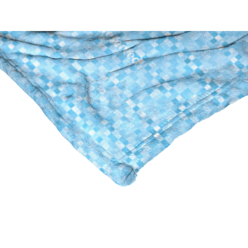 Feisty Little Spud Blue Sherpa Kids Throw Blanket