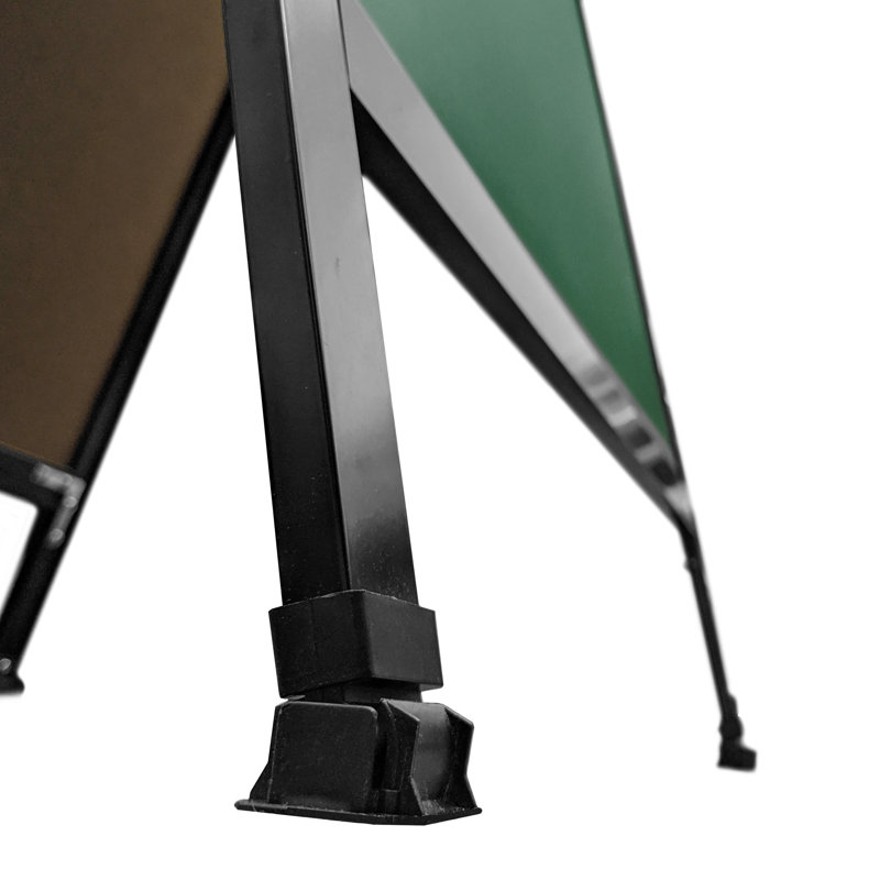 Tableau noir sur pied en une structure, H 3 pi 6 po x l 2 pi, Thermolaquage noir