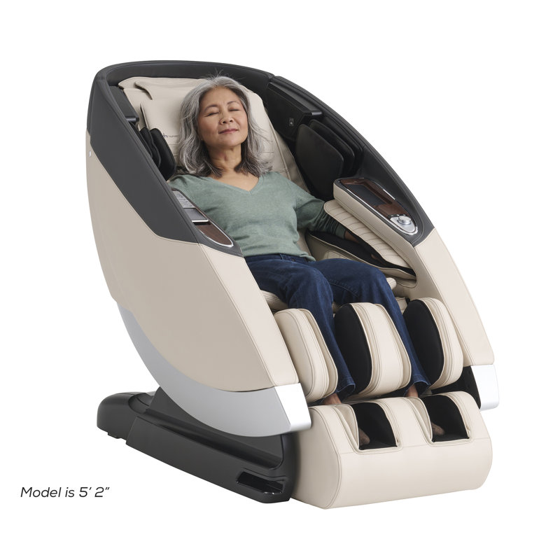 Fauteuil de massage chauffant inclinable électrique Super Novo 2.0 de Humain Touch, Crème