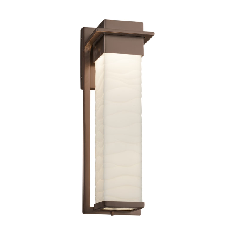 Plafonnier encastré d’extérieur Donasia, Bronze foncé, H 16,5 po x l 5 po x P 5,5 po