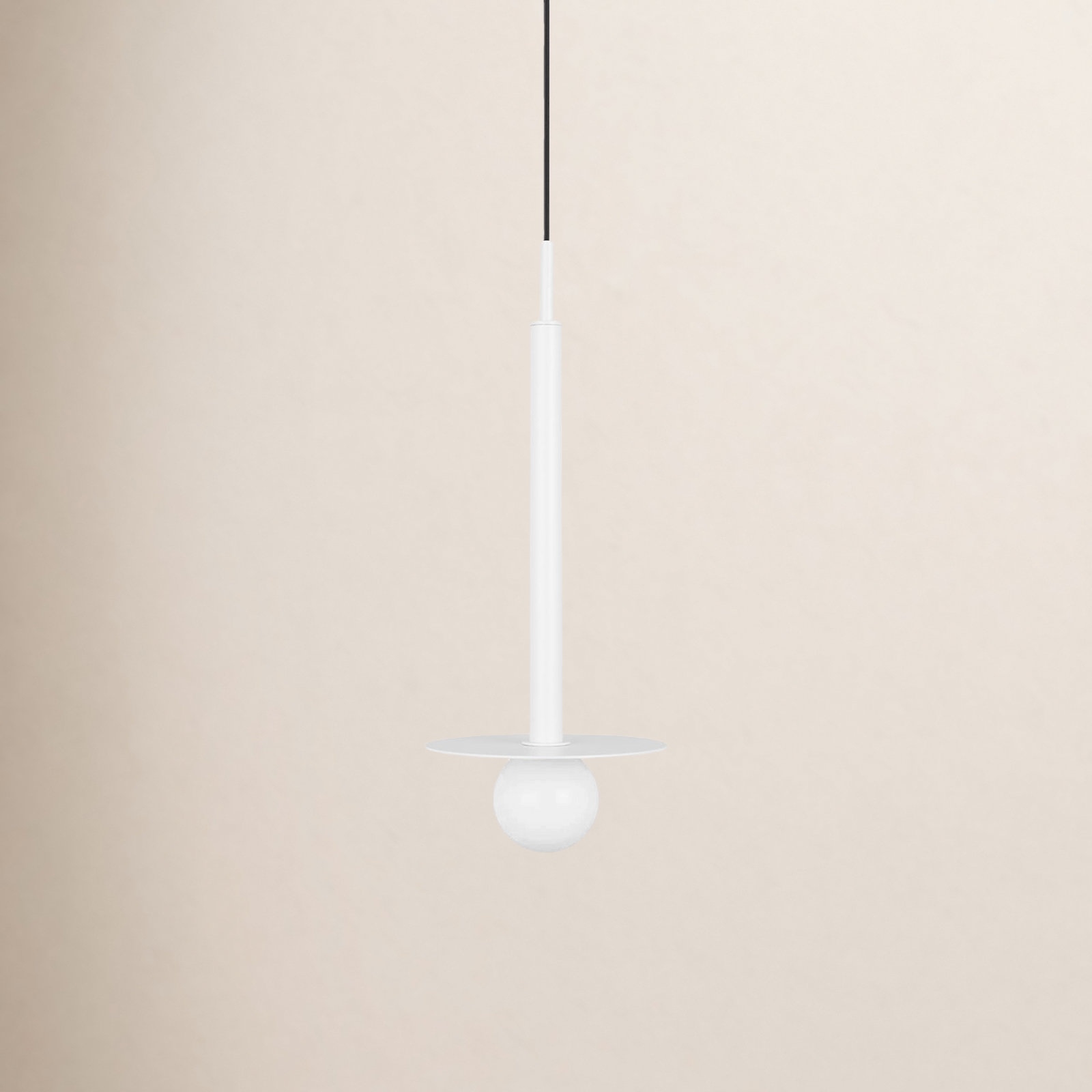 Brickell Single Light Glass Steel Dimmable Pendant