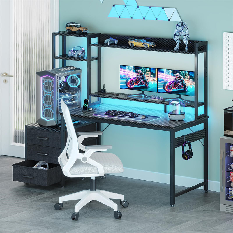 Metal Base Computer Desk, 150.5cm x 120.8cm W x 48cm D
