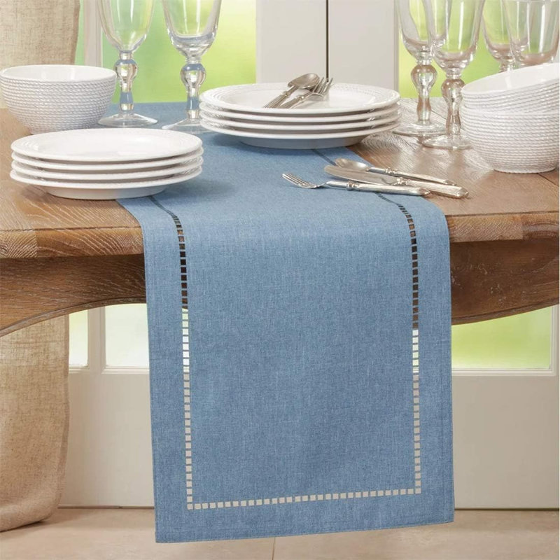 Chemin de table 14 pi, L 90 po x l 14 po, Denim
