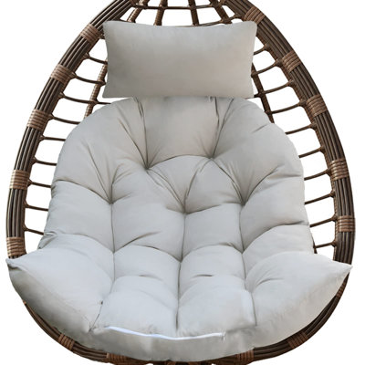 Indoor Outdoor Swing Hanging Basket Seat Round Cushion Garden Rattan Chair Pad