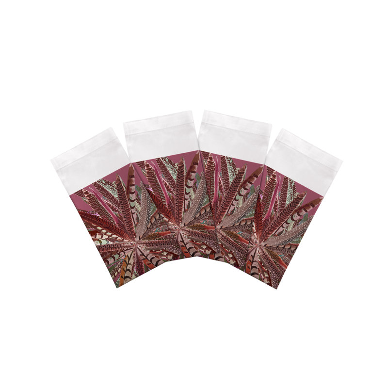 Cotton Blend Square Napkins, Mauve