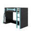 Lit mezzanine simple avec bureau et lumière RVB-75695539