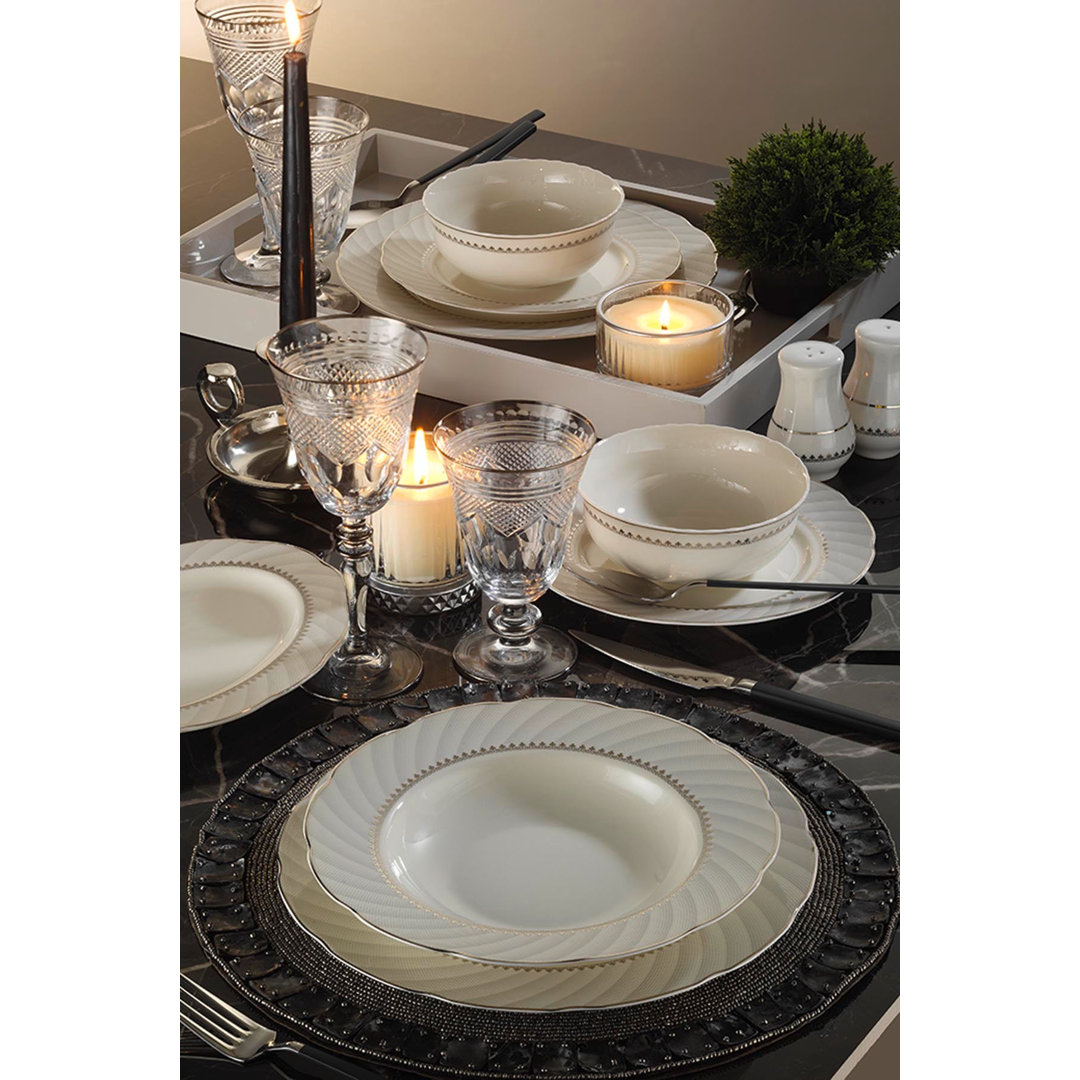 Yehuda 56 Piece Dinnerware Set - Service for 12