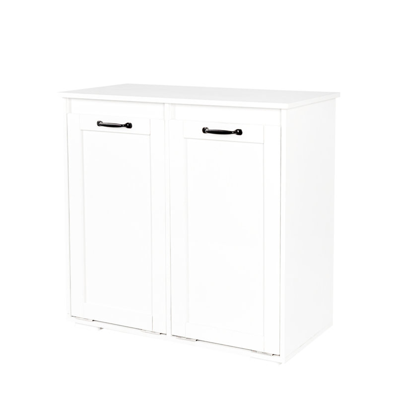 Laundry Cabinet In White - Organize Your Efficiently Spacious Basket With Dividers Separate Easily
