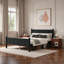 Lit plateforme moderne avec tête de lit et pieds robustes-1088716740-1088716742