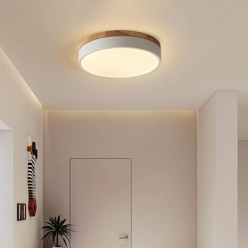 Aritina LED Flush Mount, 6500K, Matte Black