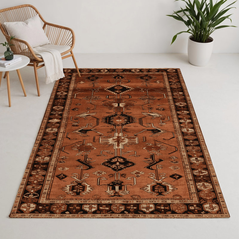 Tapis turc intérieur et extérieur brun, Rectangulaire 3 pi x 5 pi