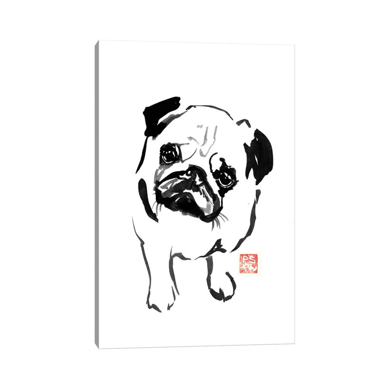 Bulldog I by Péchane - Print on Canvas, 20.32 cm H x 30.48 cm W, Wrapped Canvas