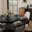 Maxwell 5/7 Pieces Modern Round Dining Table Sets, Glossy Sintered Stone Dining Table With PU Upholstered Chairs, Pre-Assembly-101644196-101644193