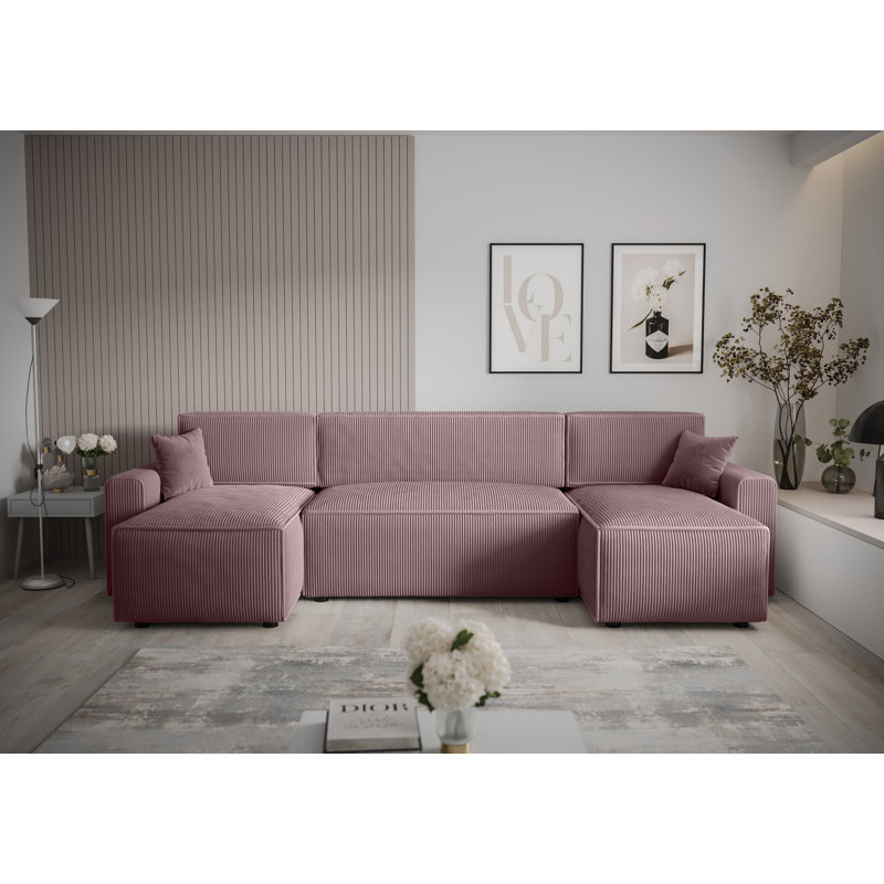 Caril 5 Seater Corner Sofa , Purple