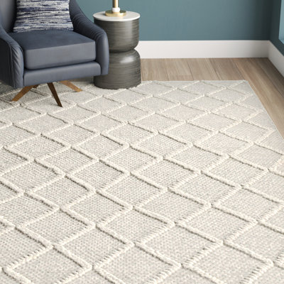 Tapis touffeté à la main à motif géométrique Mott Street