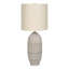 Lighting, H 24 po, lampe de table, résine crème, abat-jour ivoire / crème