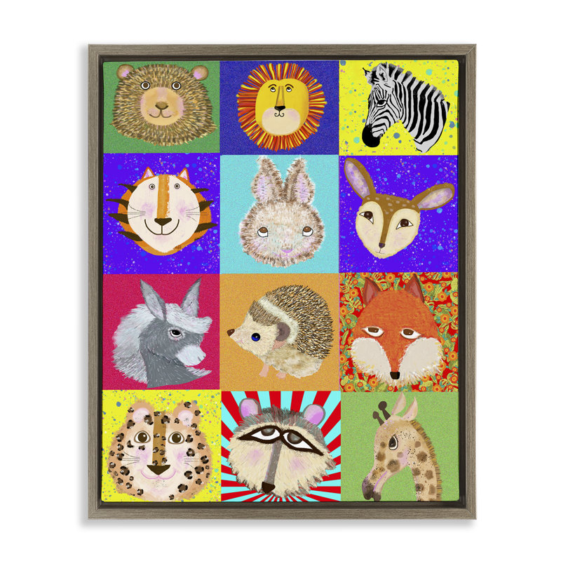Cadre flottant à fourrure d'animaux, design par Lynnda Rakos, Cadre flottant orme Montalcino, H 31 po x l 25 po