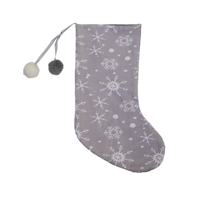 Bas de Noël saisonnier 20 po avec décorations de Noël flocons de neige saisonniers Season's Designs