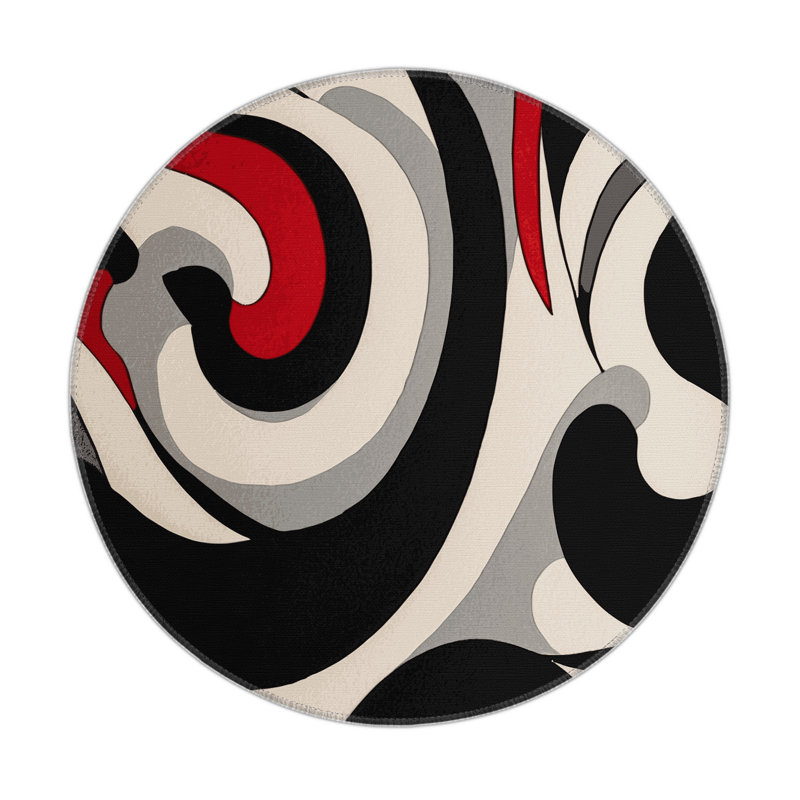 Cosmic Blaze Indoor And Outdoor Area Rug, Round 5'