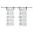 60" x 84" Tempered Frosted Glass Double Sliding Barn Doors with Installation Hardware Kit -94393764