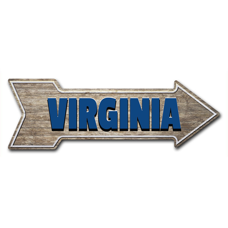 Decal-999767_Louisiana décalque de flèche amusant 18 "de large, H 12 po x l 36 po x P 1 po, Virginie, Bleu