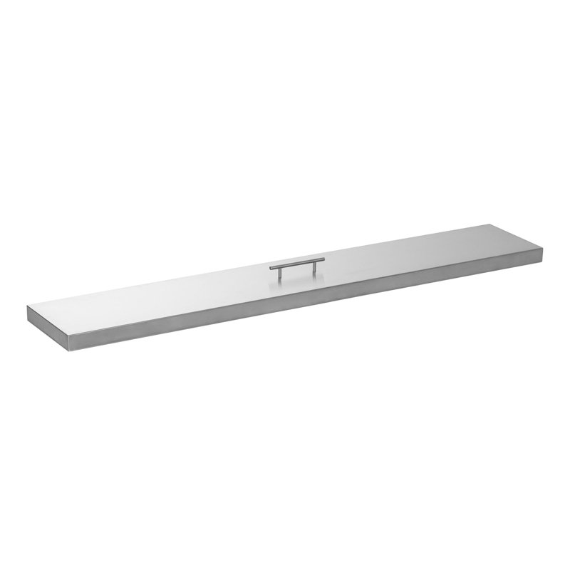 Couvercle de foyer en acier inoxydable pour foyers linéaires, H 1,5 po x l 51 po x P 9 po