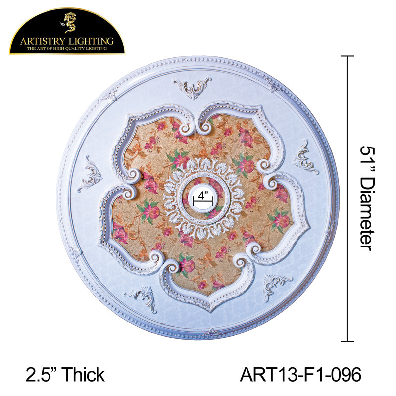 Round White Ceiling Medallion