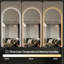 Miroir mural pleine longueur 65 po x 21 po DEL, conception à arche symétrique, éclairage à intensité variable 3 couleurs, incassable