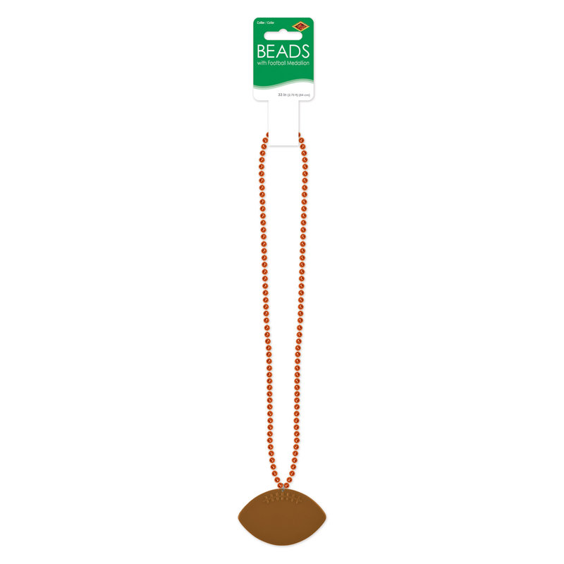 Perles avec médaillon de football