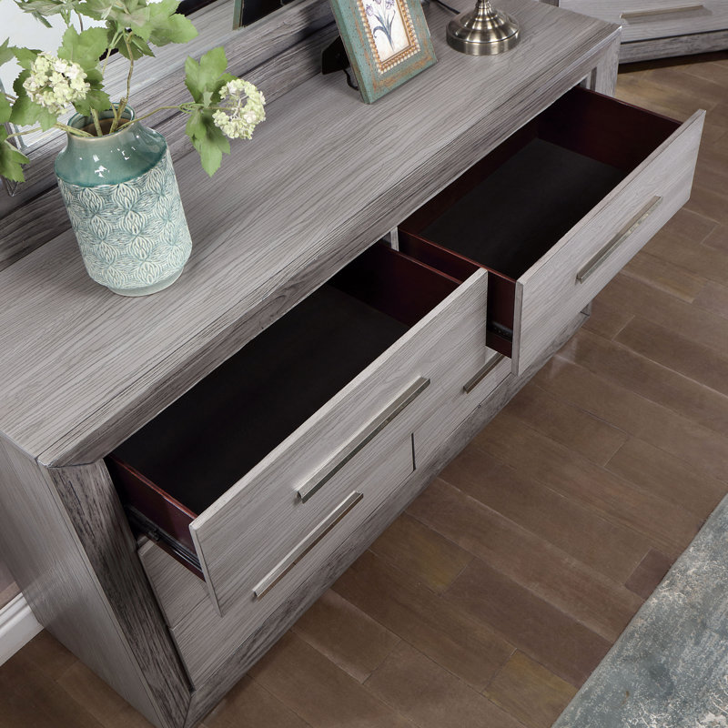 Yanil Davydov 6-Drawer Dresser With Mirror