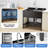 32 In. W X 22 In. D Freestanding Utility Sink In Back With Pull-out Faucet