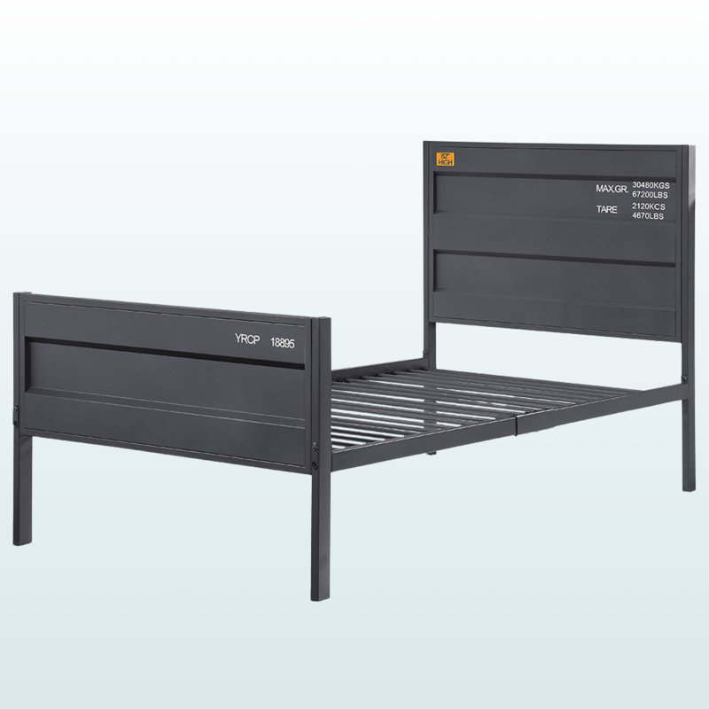 Lit double Nacre en bronze, gris