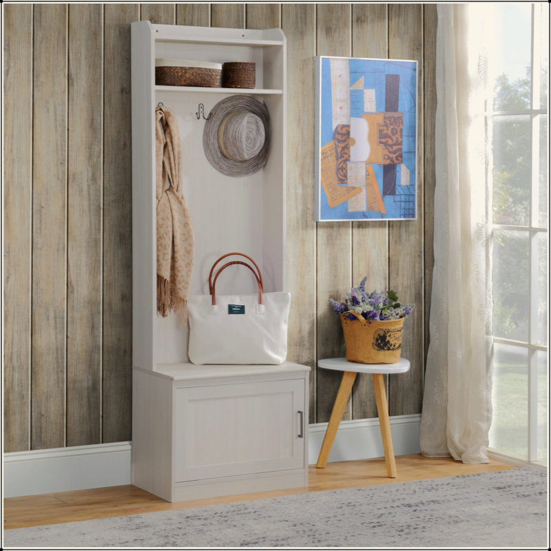 Portemanteau rustique avec banc de rangement pour chaussures, banc d'entrée avec portemanteau, portemanteau décoratif avec tablettes de rangement pour vestibule, vestibule