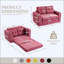 Canapé-lit double extensible, canapé-lit pliable convertible 2 en 1 avec coussins pour le confort du salon et de la chambre à coucher-961029834