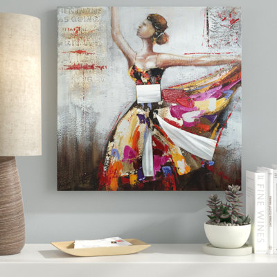 «Prima Ballerina», reproduction de peinture à l'huile sur toile tendue