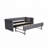 Velvet Upholstered Trundle Daybed with Sturdy Wooden Frame-116857559