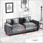 Causeuse à accoudoirs plus large et confortable, canapé modulaire moderne convenant au salon, à la chambre à coucher et à l’appartement avec coussin de siège double couche