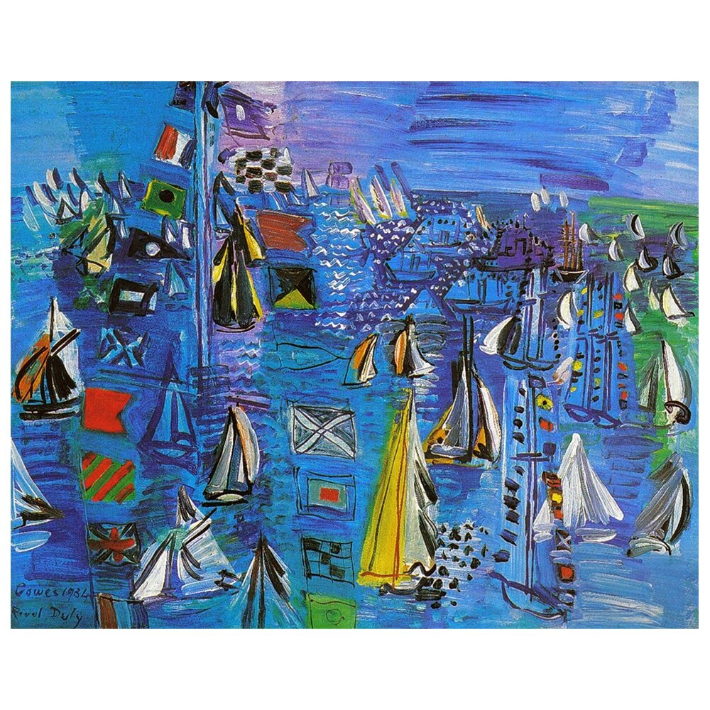 Leinwandbild Regatta in Cowes von Raoul Dufy