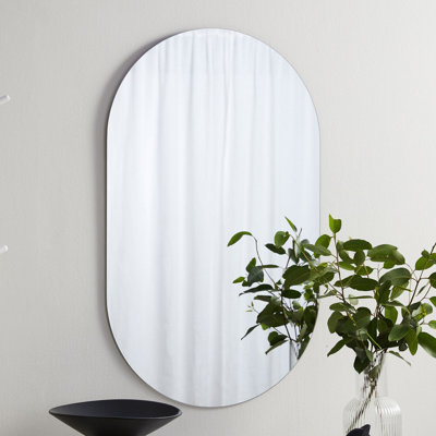 Glass Oval Mirror